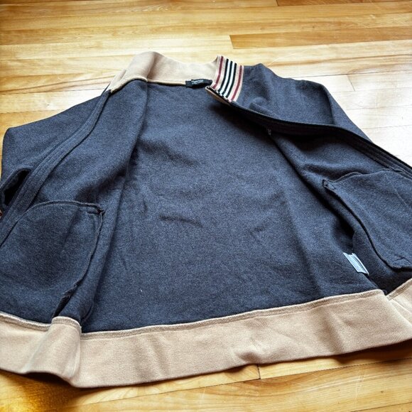 Burberry Women's Grey Striped Zip-Up Jacket – Size S - Picture 15 of 15